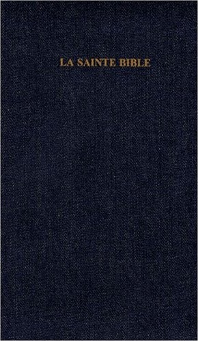 Bible Segond 1910 semi-rigide jean tranche or onglets ferm. éclair - Edition revue avec références