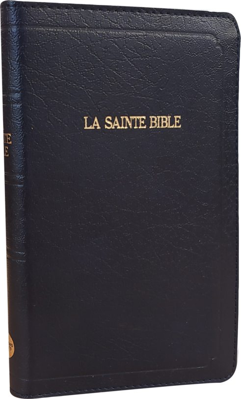 Bible Segond 1910, compact Similicuir bleu marine, ferm. éclair