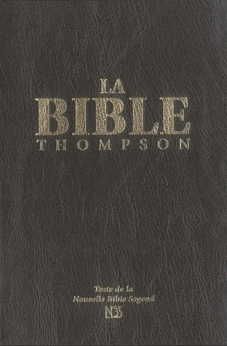 Bible Thompson version NBS - Couverture rigide noire, avec onglets