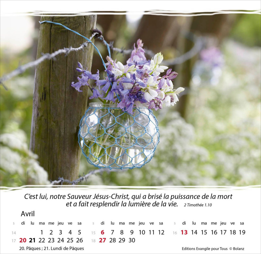 Calendrier Vivre - cartes postales avec méditations