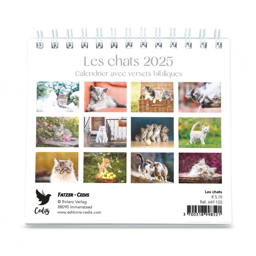 Calendrier Nos amis les chats - petit format