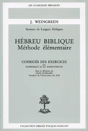 Hébreu biblique - Corrigé des exercices
