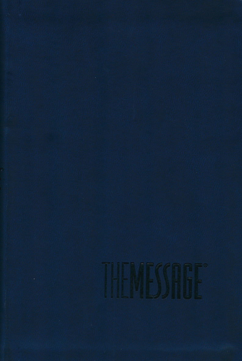 ANGLAIS, BIBLE THE MESSAGE, SIMILICUIR BLEU MARINE, FORMAT COMPACT