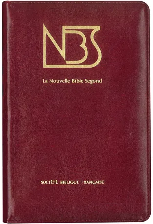 Bible NBS - similicuir bordeaux tranche or onglets ferm. éclair