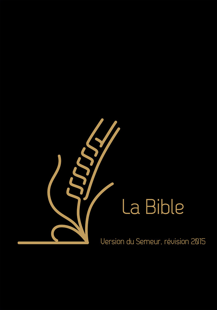 Bible du Semeur 2015 poche cuir noir ferm. éclair tranche or