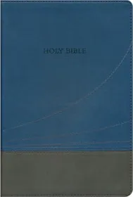 ANGLAIS, BIBLE KJV, THINLINE REFERENCE, GROS CARACT., DUO BLEU GRIS