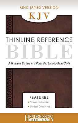 ANGLAIS, BIBLE, KJV, THINLINE REFERENCE, MARRON SOUPLE TR OR