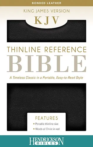 ANGLAIS, BIBLE, KJV, THINLINE REFERENCE, NOIR SOUPLE TR OR