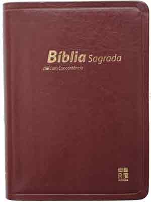 Portugais, Bible Almeida simili bordeaux - Concordance tranche or