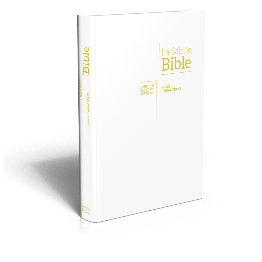 Bible NEG gros caractères souple blanche tranche or