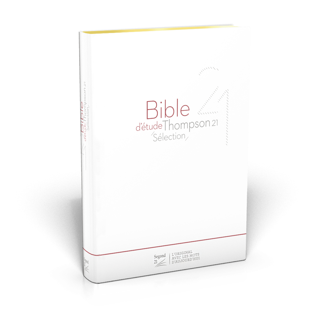 Bible d'étude Thompson 21 Sélection - couverture souple blanc, avec tranches doré