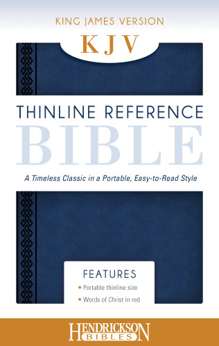 ANGLAIS, BIBLE, KJV, THINLINE REFERENCE, BLEU NUIT SOUPLE TR ARGENT