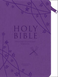 Anglais, Bible ESV, purple compact with zip