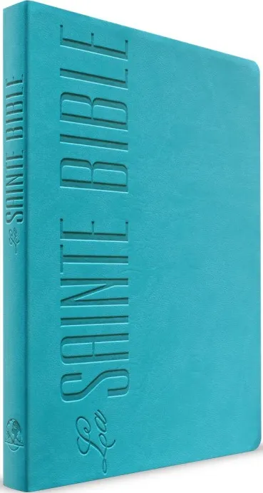 Bible Segond Esaïe 55 souple similicuir turquoise tranche orange 780