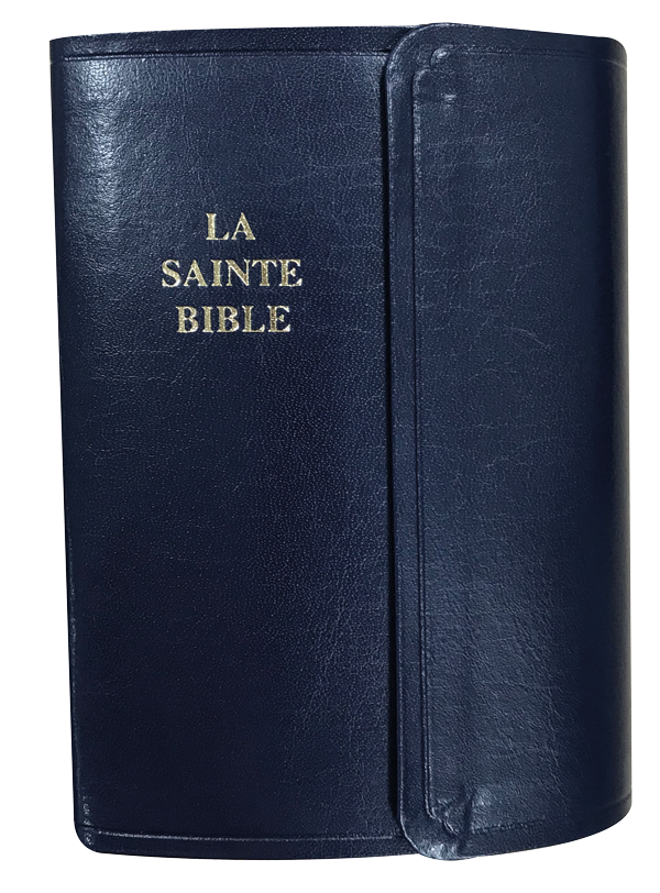 Bible Segond 1910 compacte, semi-rigide, similicuir fermeture pression