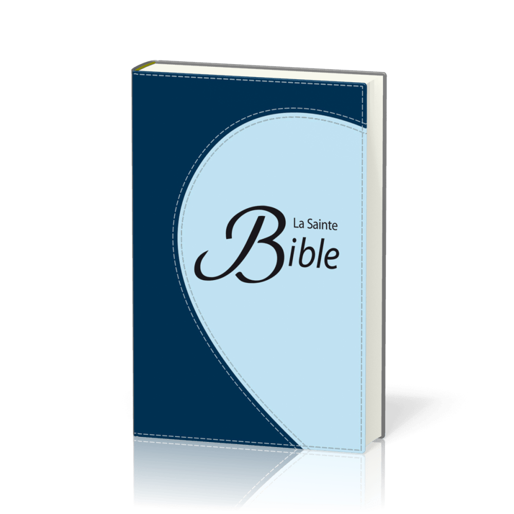 Bible Segond 1910 souple duotone bleu tranche argent