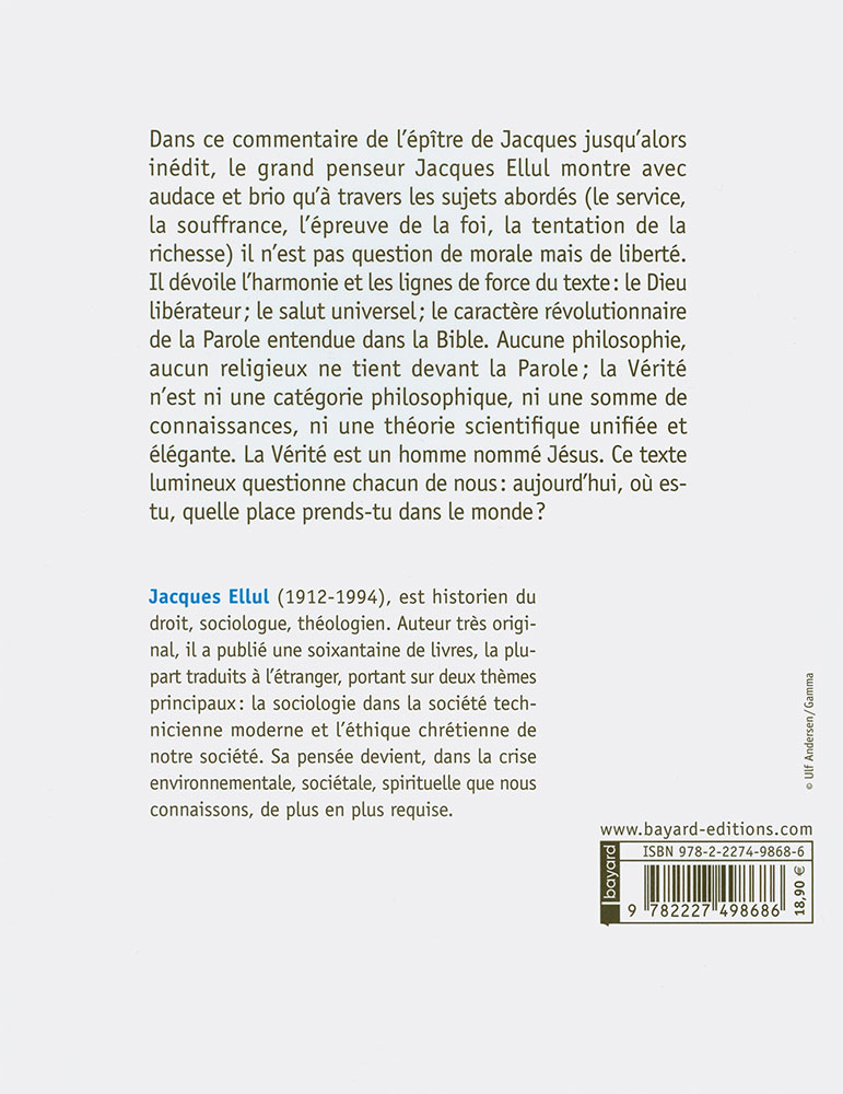 Loi de la liberté (La) - Commentaire de l'épître de Jacques