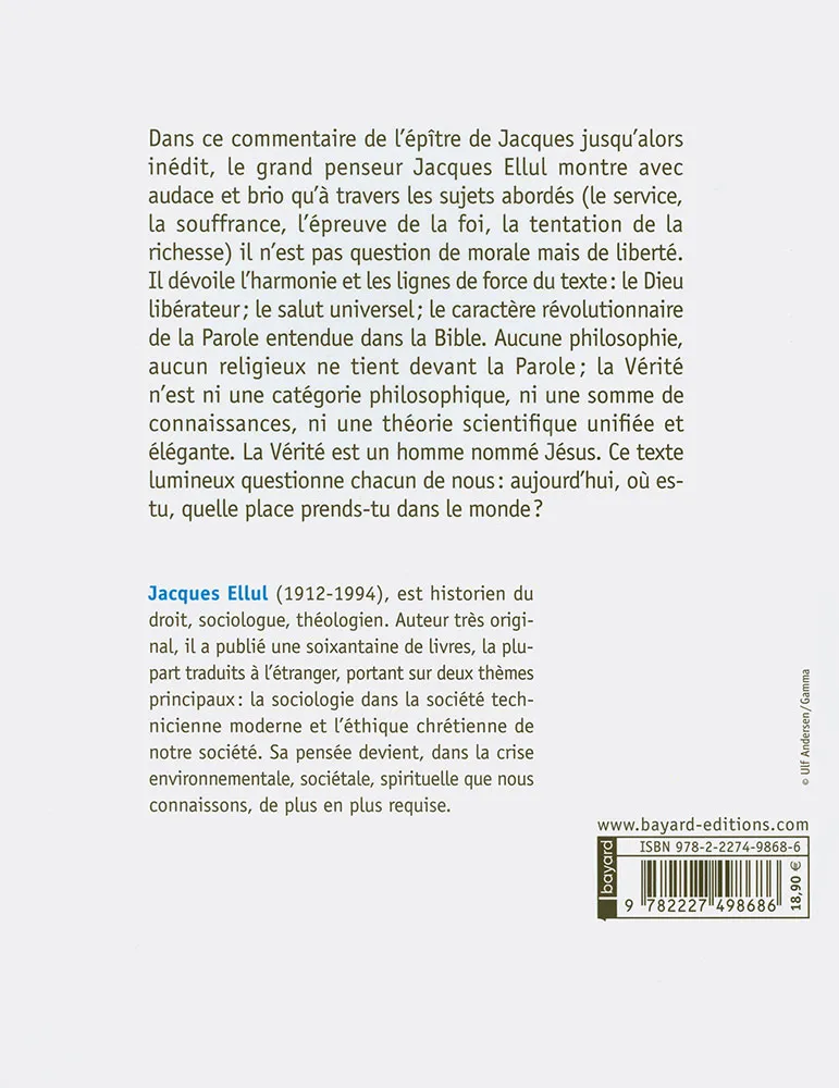 Loi de la liberté (La) - Commentaire de l'épître de Jacques