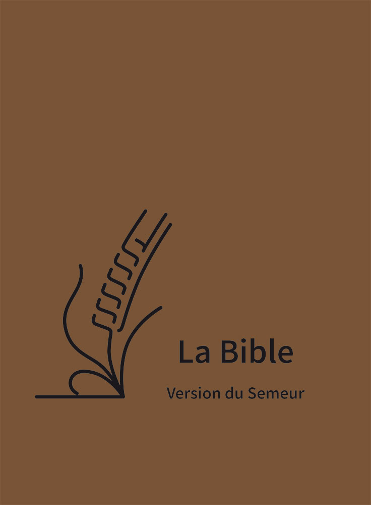 Bible Semeur 2015, couverture textile semi-souple marron, tranche blanche