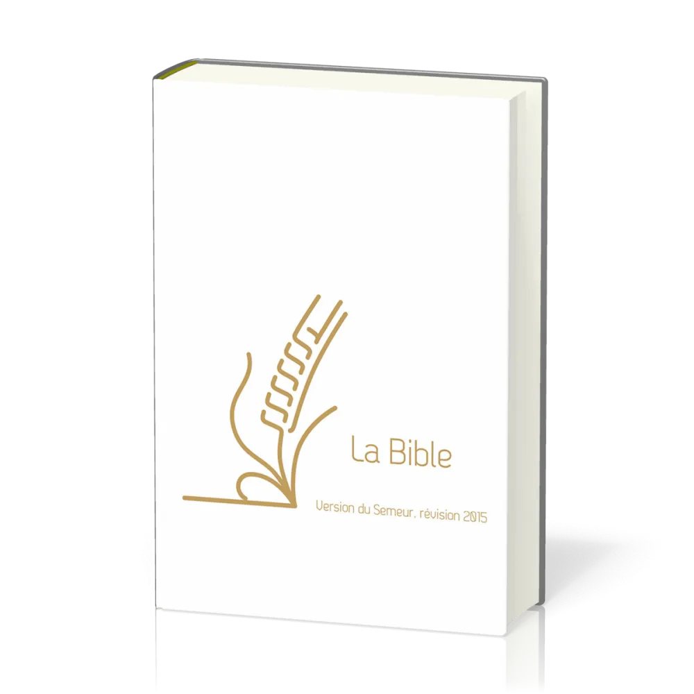 Bible du Semeur 2015 rigide blanc renfort lin tranche or