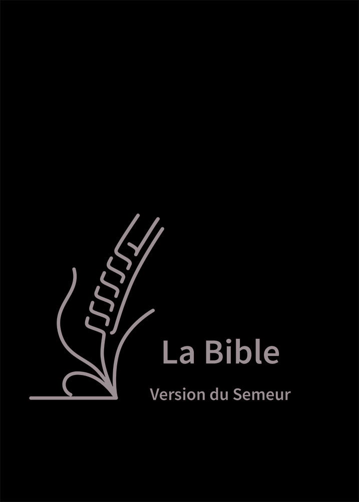 Bible Semeur 2015, gros caractères - couverture skivertex noire, avec zip