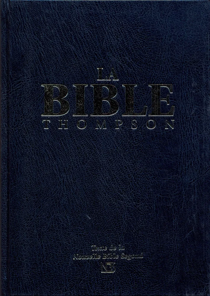 Bible Thompson version NBS - Couverture rigide noire, avec onglets