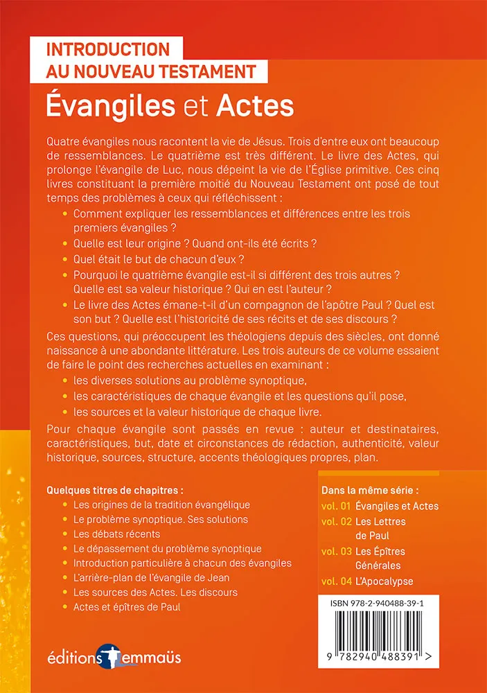 Evangiles et Actes - Introduction au Nouveau Testament