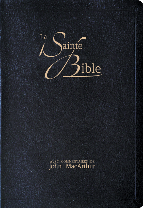 Bible NEG MacArthur souple fibrocuir noir tranche or