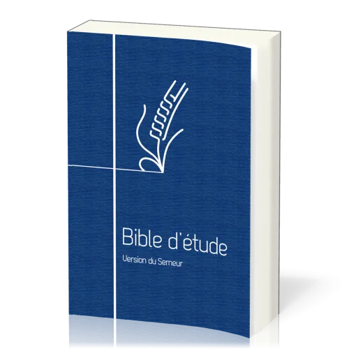 Bible d'étude Semeur 2015 couverture souple bleue tranche blanche